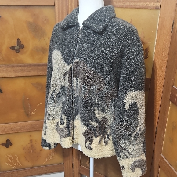 Vintage Black and Tan Equestrian Cardigan - Picture 8 of 12